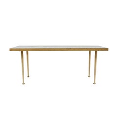 Mid-Century Modern Mosaic and Brass Austrian Center Table, 1950
