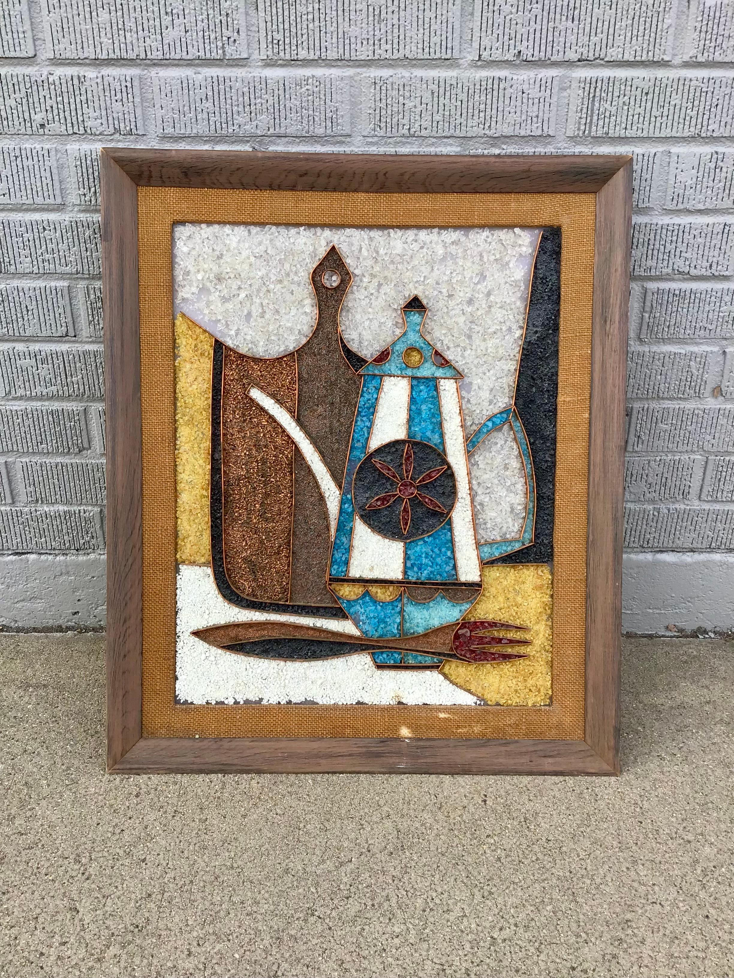 20th Century Mid-Century Modern Mosaic Artwork Circa 1960s For Sale