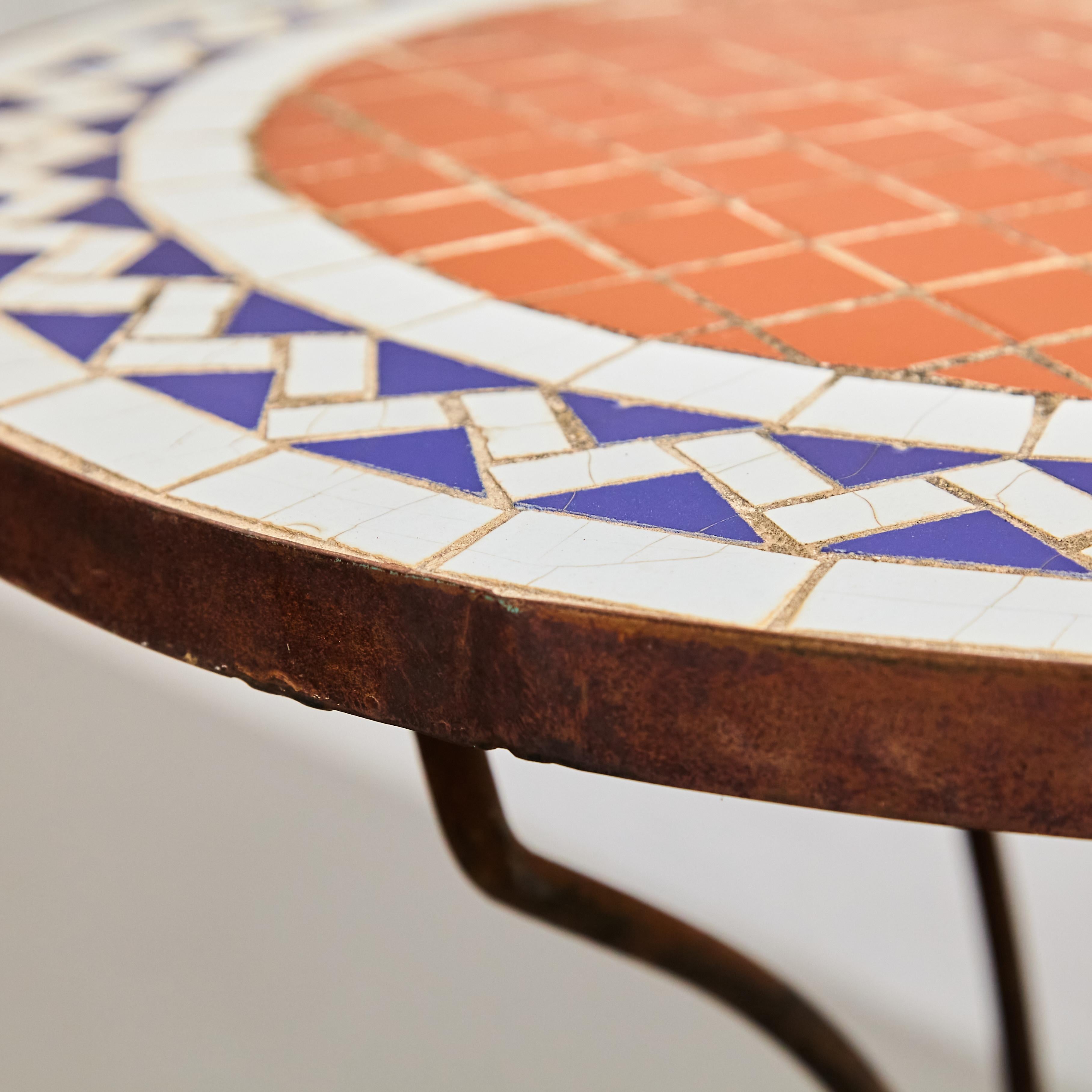 Mid-Century Modern Mosaic Bistrot French Coffee Table, circa 1960 For Sale 7