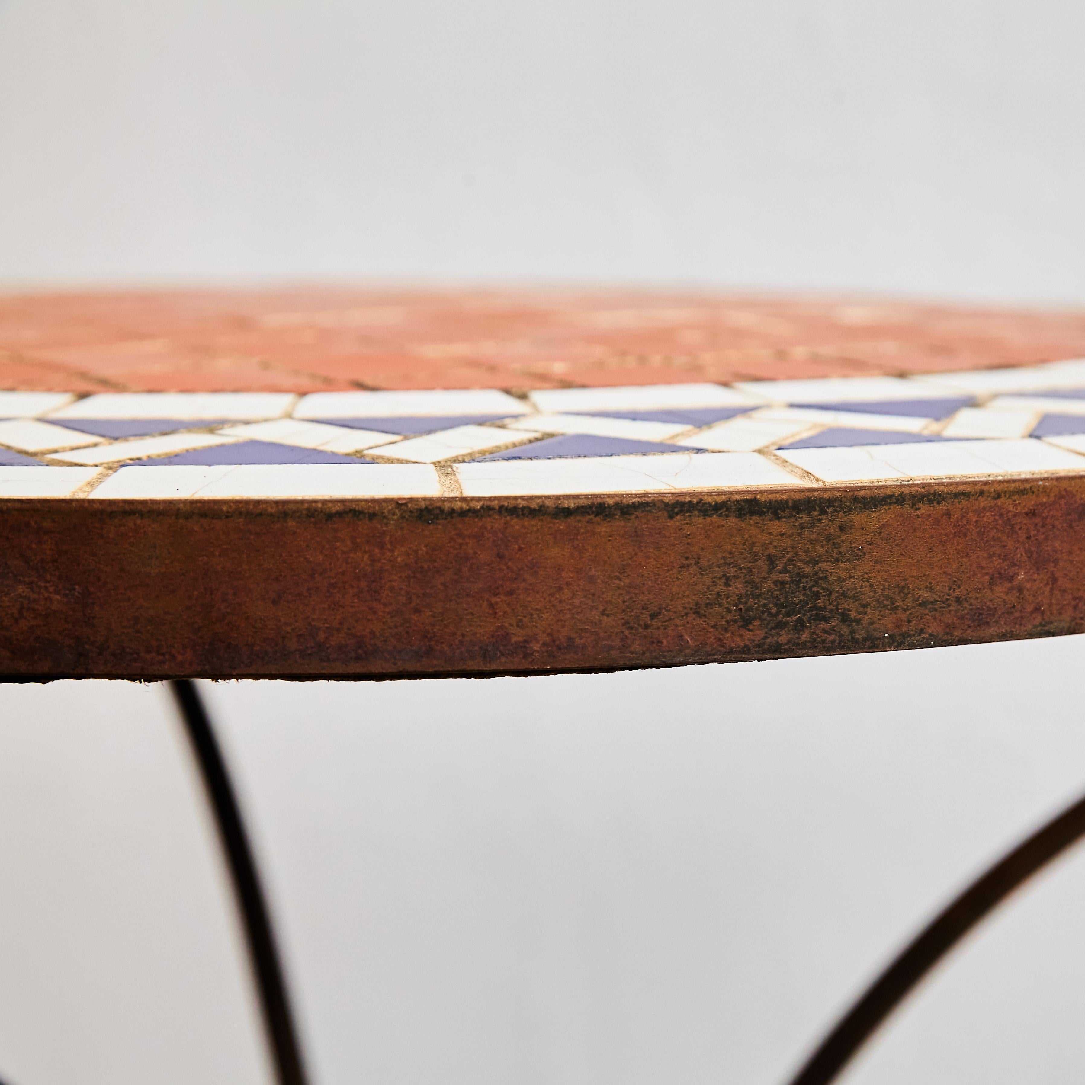 Mid-Century Modern Mosaic Bistrot French Coffee Table, circa 1960 For Sale 8