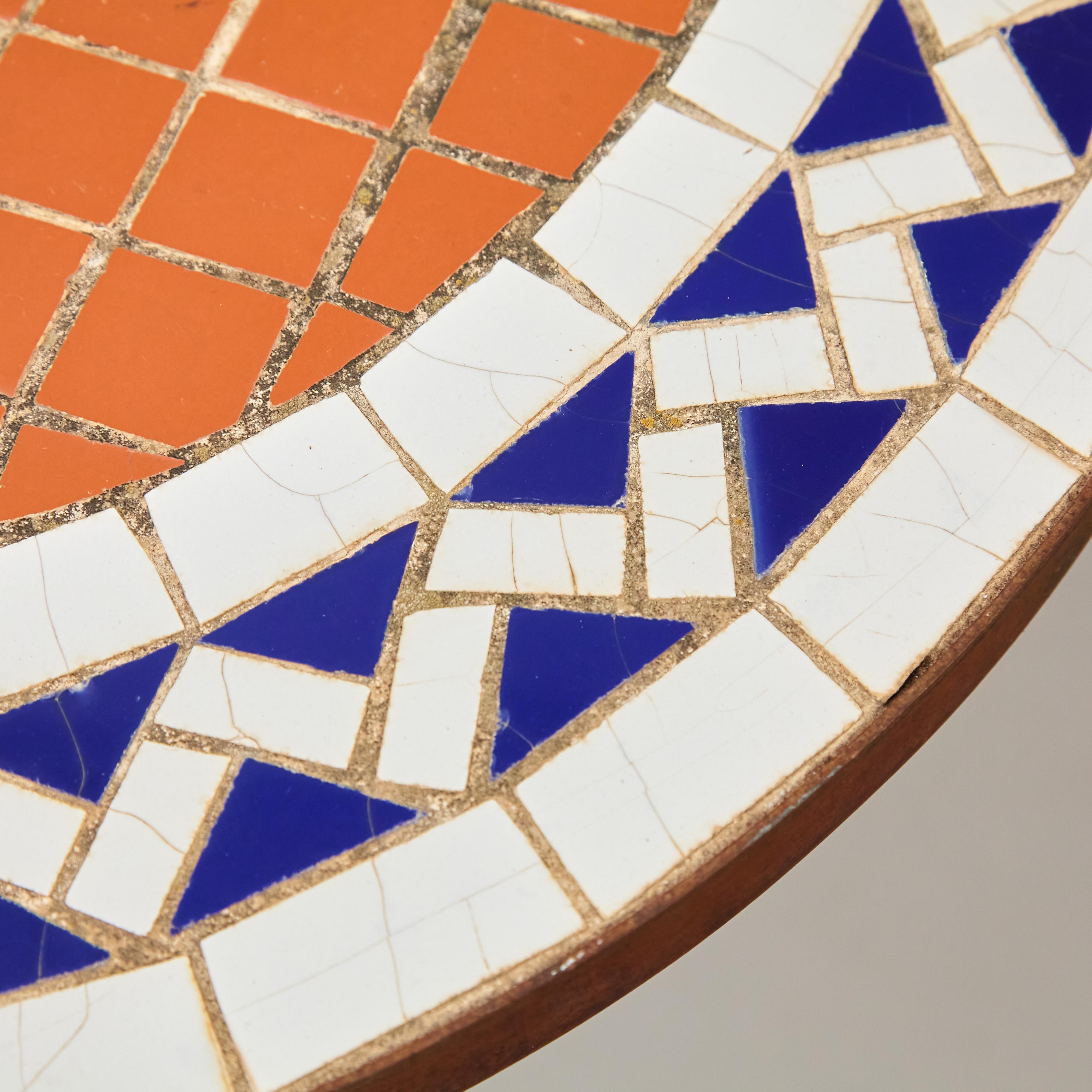 Mid-Century Modern Mosaic Bistrot French Coffee Table, circa 1960 11