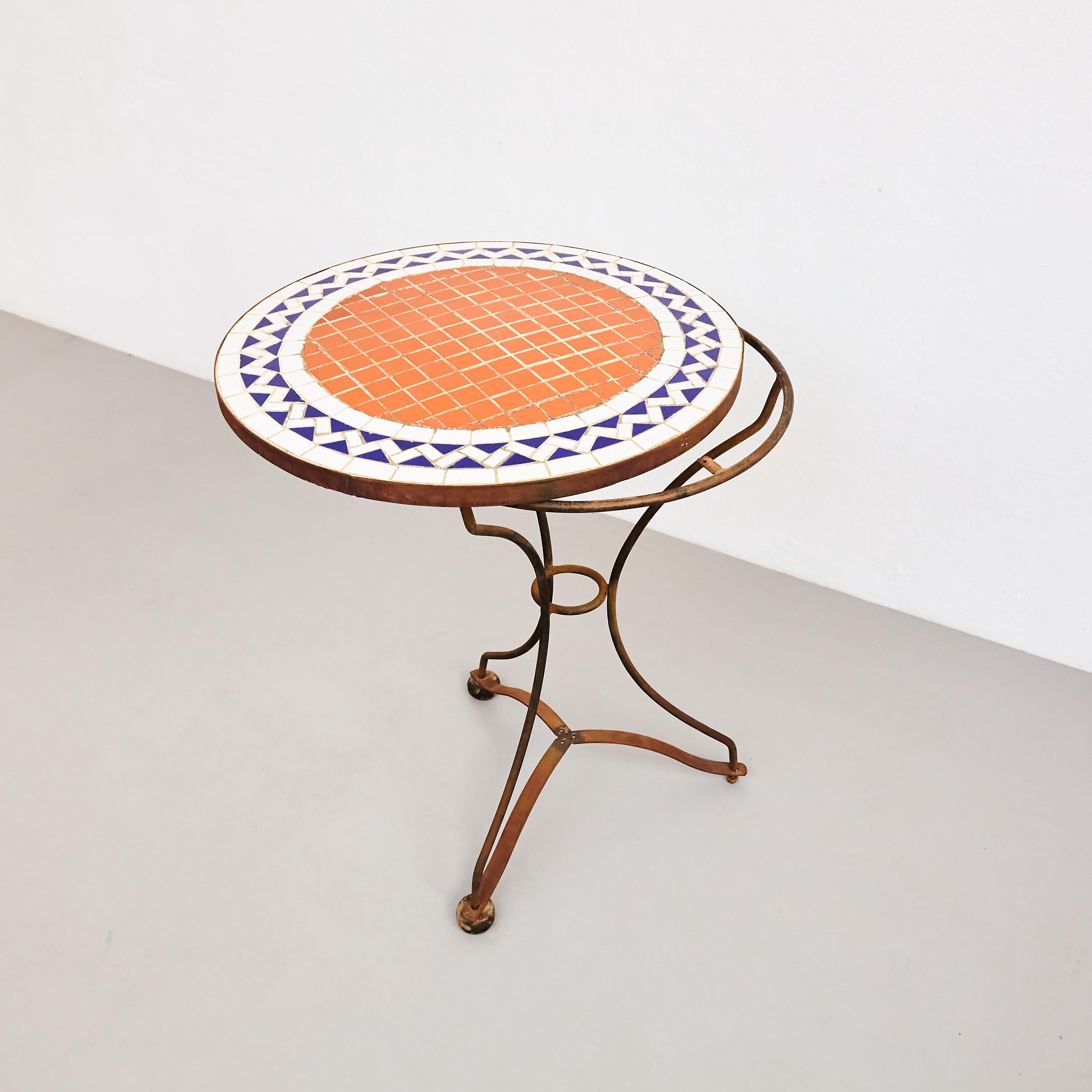 Mid-Century Modern Mosaic Bistrot French Coffee Table, circa 1960 12