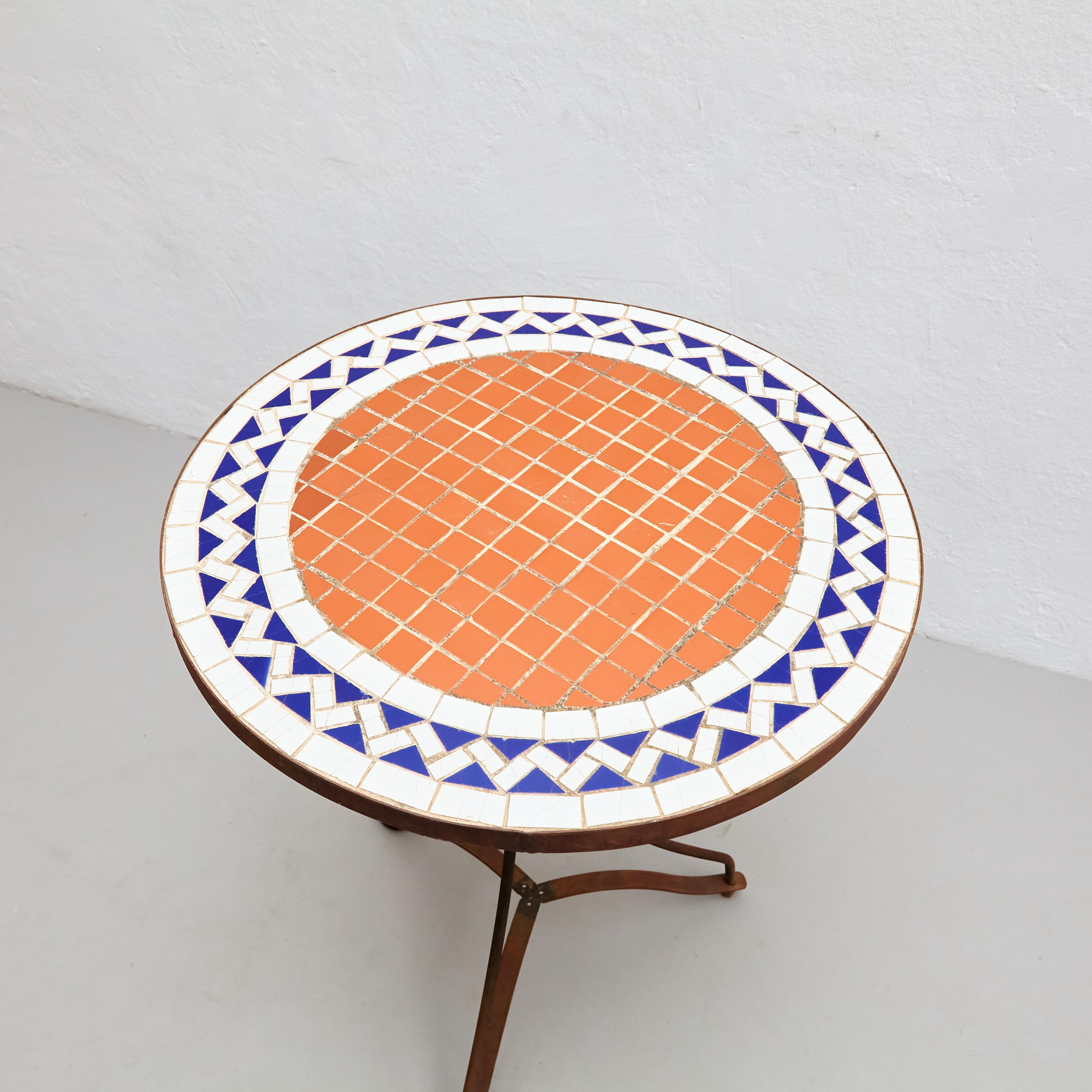 Mid-Century Modern Mosaic Bistrot French Coffee Table, circa 1960 2