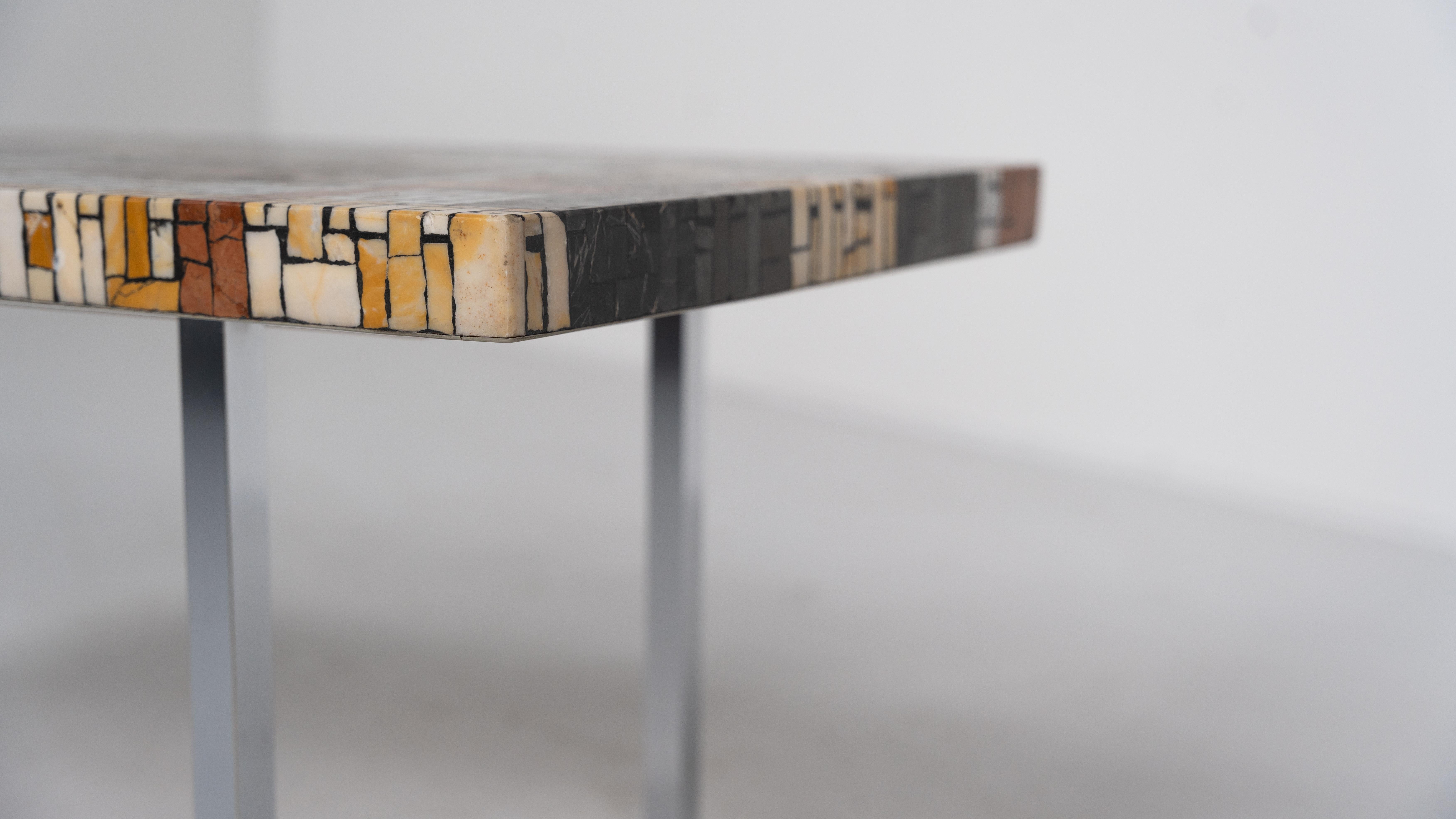Moderner Mosaik-Couchtisch aus der Jahrhundertmitte, 1970er Jahre im Angebot 9