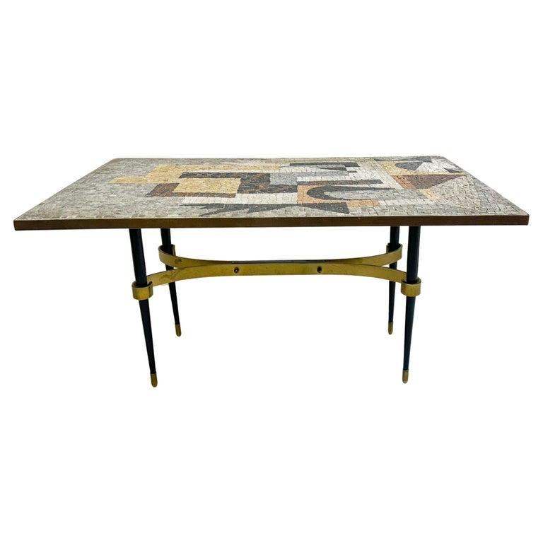 Late 20th Century Mid-Century Modern Mosaic Coffee Table, 1970s For Sale