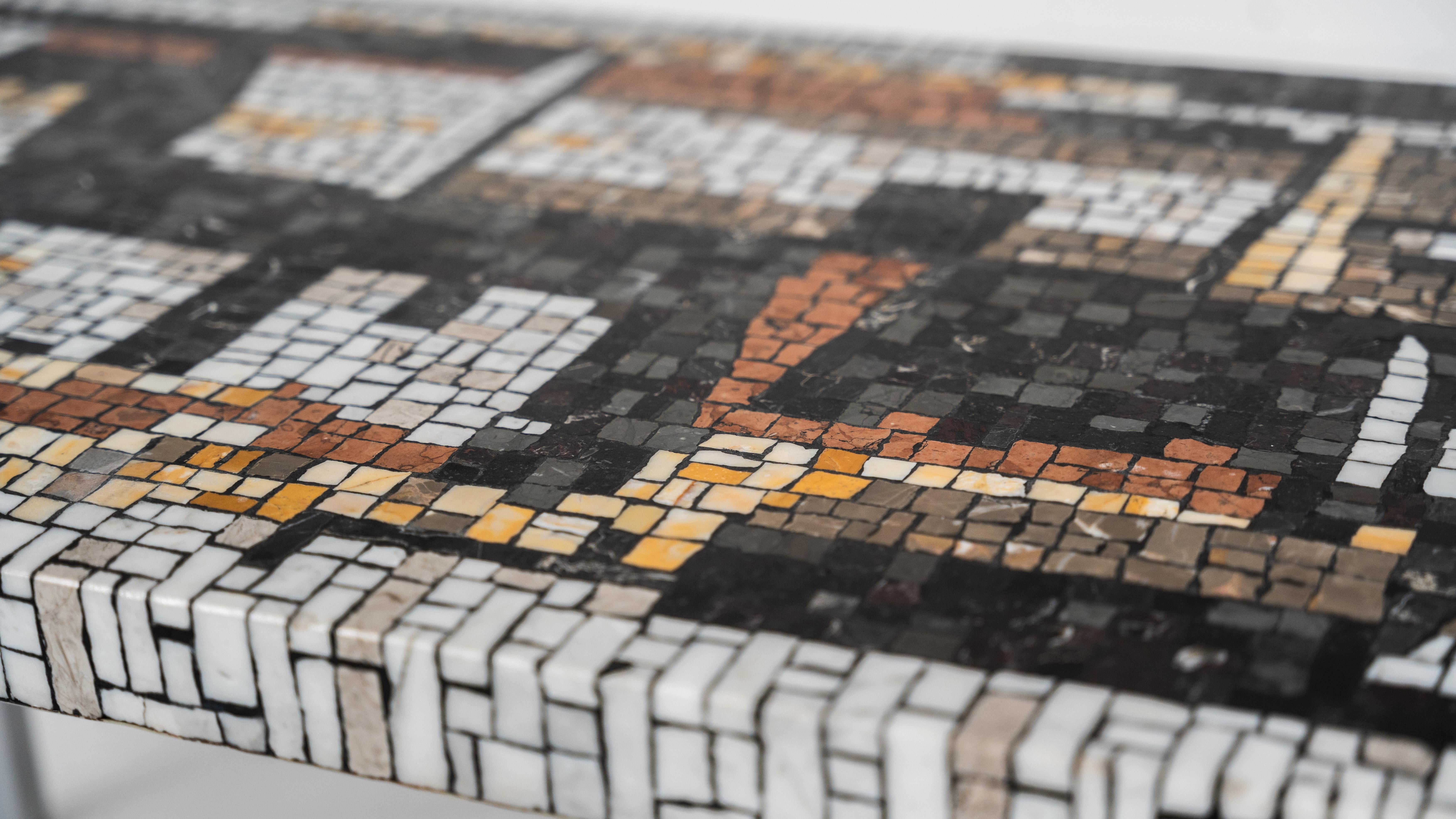 Moderner Mosaik-Couchtisch aus der Jahrhundertmitte, 1970er Jahre im Angebot 2