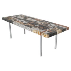 Table basse en mosaïque moderne du milieu du siècle, 1970