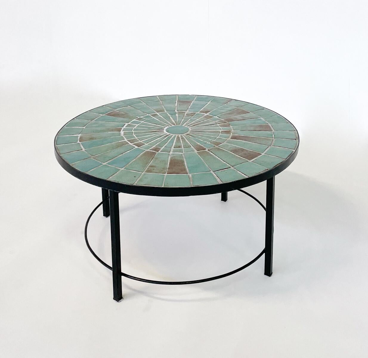 Mid-Century Modern Mosaic Coffee Table by Rogier Vandeweghe for Amphora, Belgium, 1950s