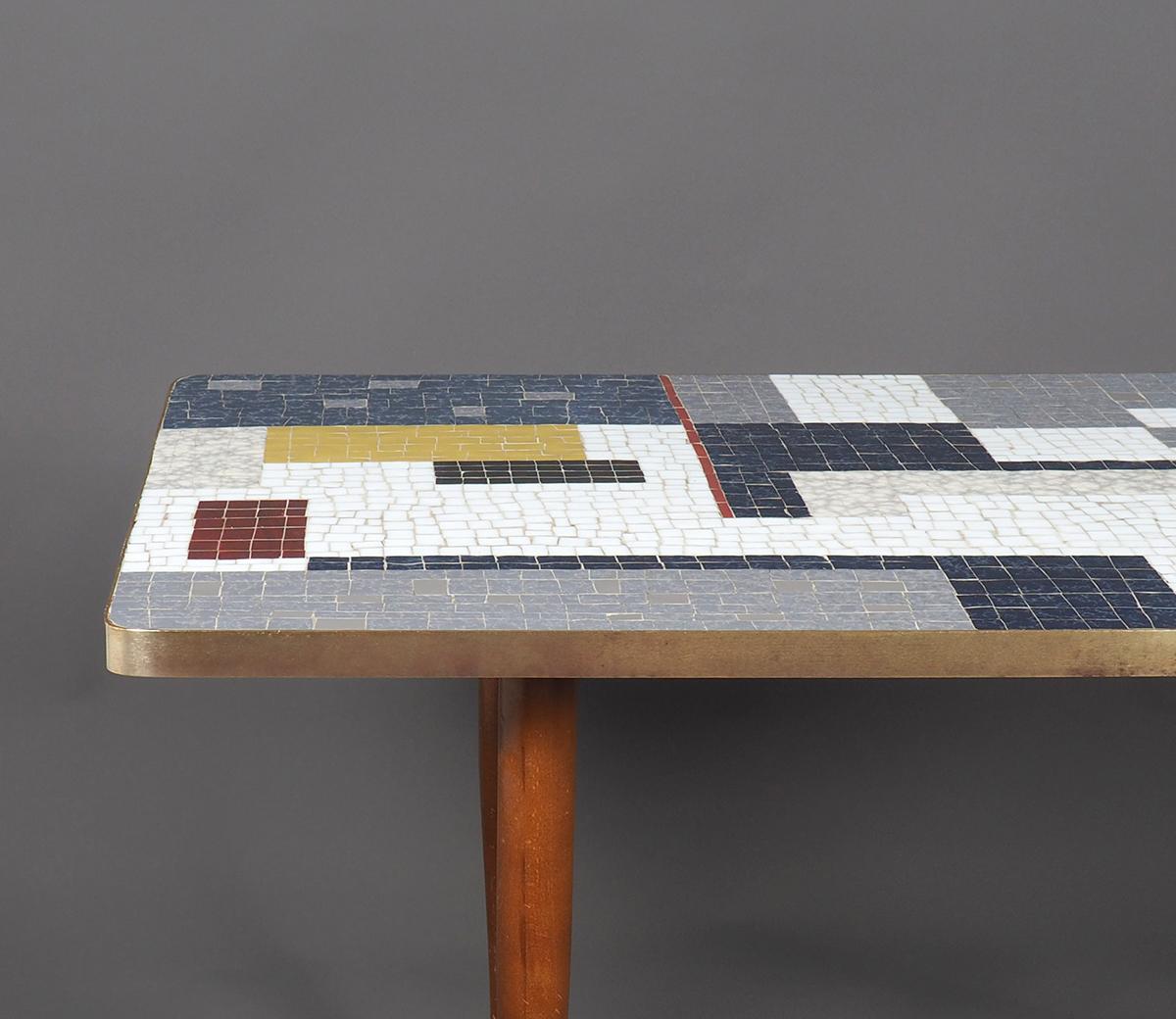 Mid-Century Modern Mosaic Coffee Table from Ilse Möbel, 1950s For Sale 4
