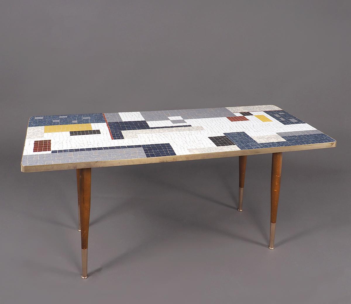 Mid-20th Century Mid-Century Modern Mosaic Coffee Table from Ilse Möbel, 1950s For Sale