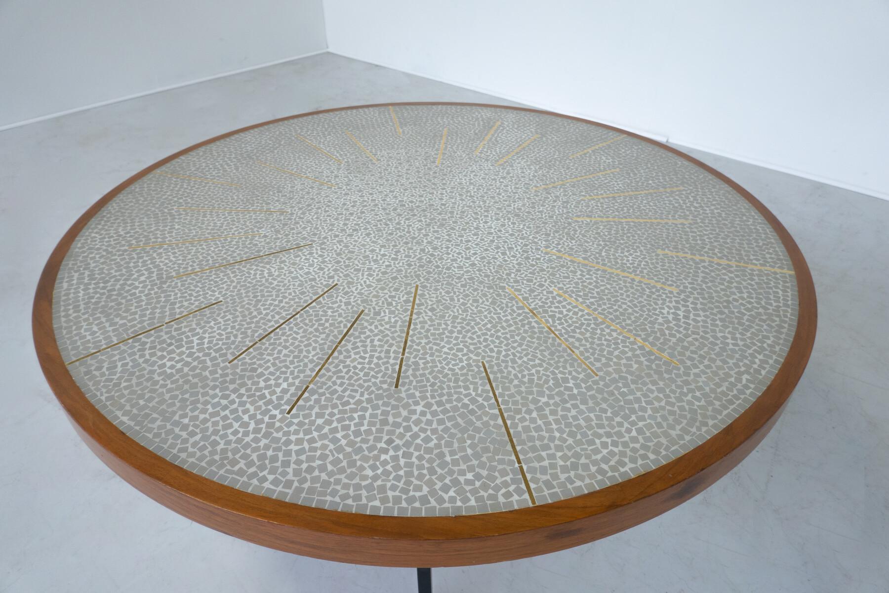 Mid-Century Modern Mosaic Coffee Table, Germany, 1970s In Good Condition For Sale In Brussels, BE