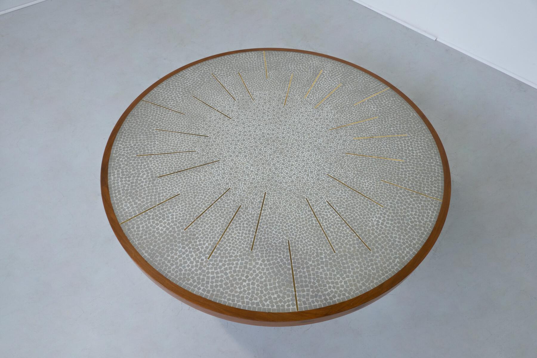 Late 20th Century Mid-Century Modern Mosaic Coffee Table, Germany, 1970s For Sale