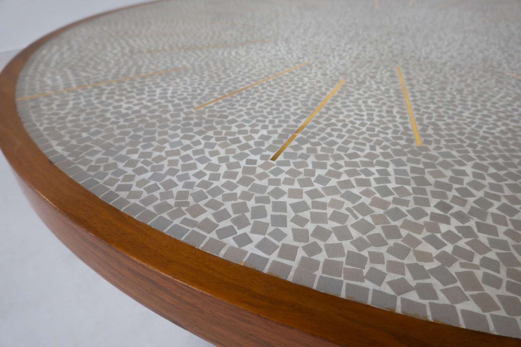 Stone Mid-Century Modern Mosaic Coffee Table, Germany, 1970s For Sale
