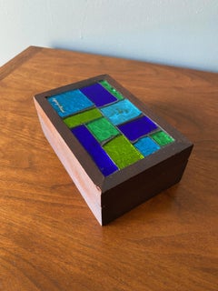 Scatola con coperchio con piastrelle a mosaico di Georges Briard, metà del secolo scorso