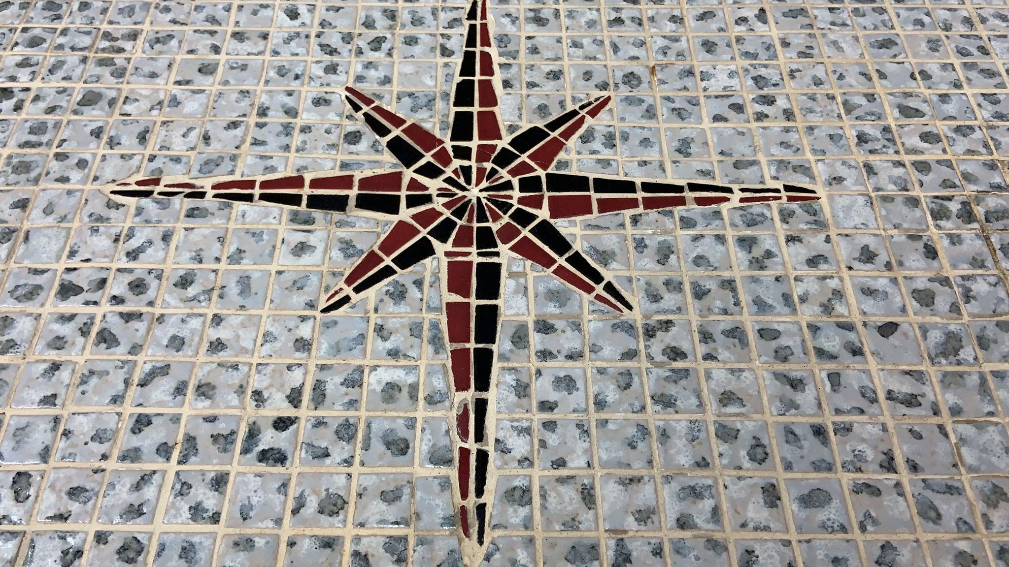 20th Century Mid Century Modern Mosaic Tile Top Coffee Table