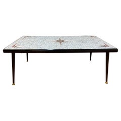 Mid Century Modern Mosaic Tile Top Coffee Table