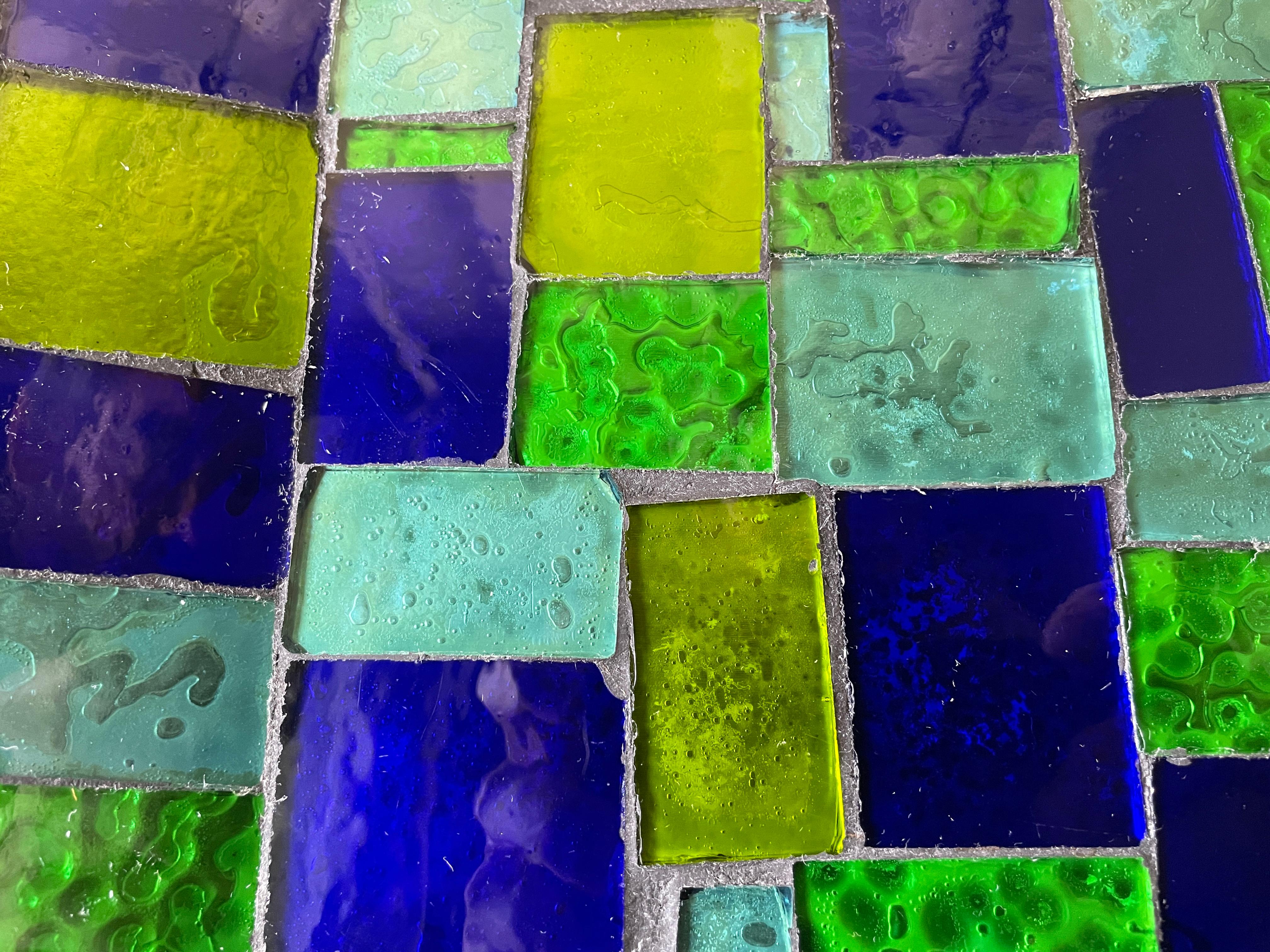 Glass Mid-Century Modern Mosaic Tile Tray by Georges Briard