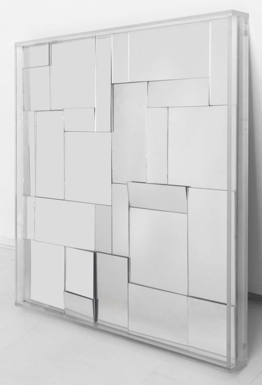 Mid-Century Modern Mid Century Modern Mosaic Wall Mirror For Sale