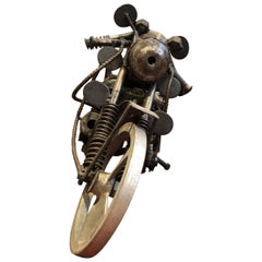 Mid-Century Modern Motorcycle Sculpture