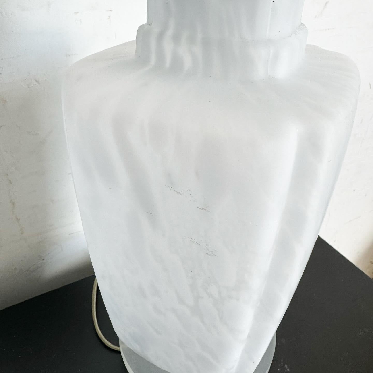 Paire de lampes de bureau de style Murano mi-siècle moderne en verre tacheté en vente 4