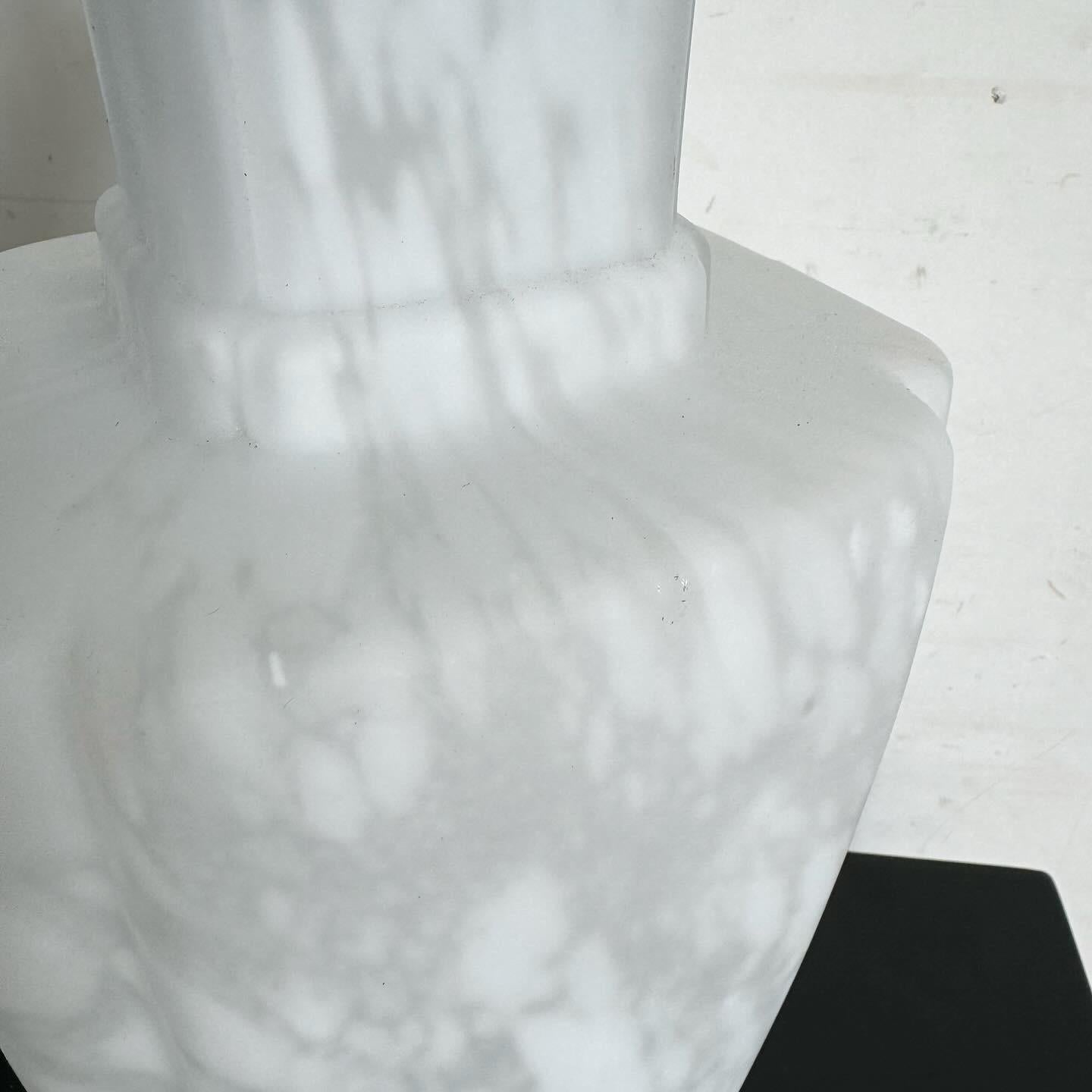 Verre de Murano Paire de lampes de bureau de style Murano mi-siècle moderne en verre tacheté en vente