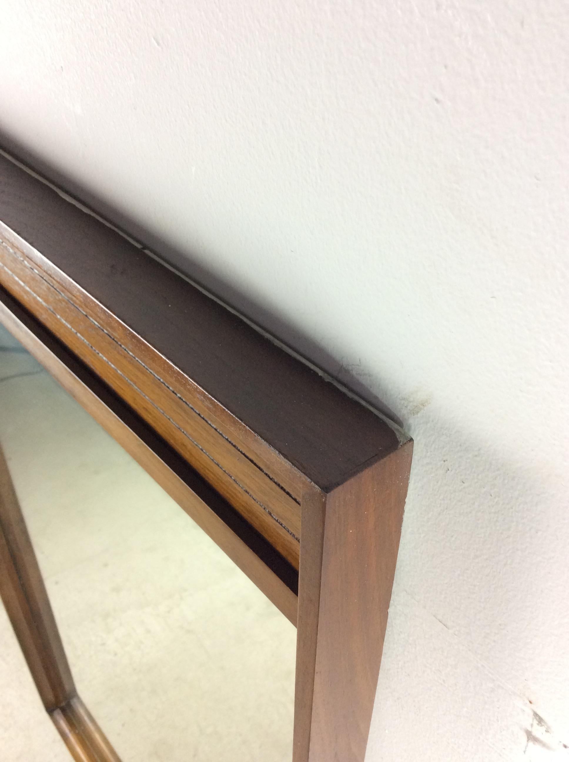 Mid Century Modern Mountable Dresser Mirror with Walnut Finish For Sale 2