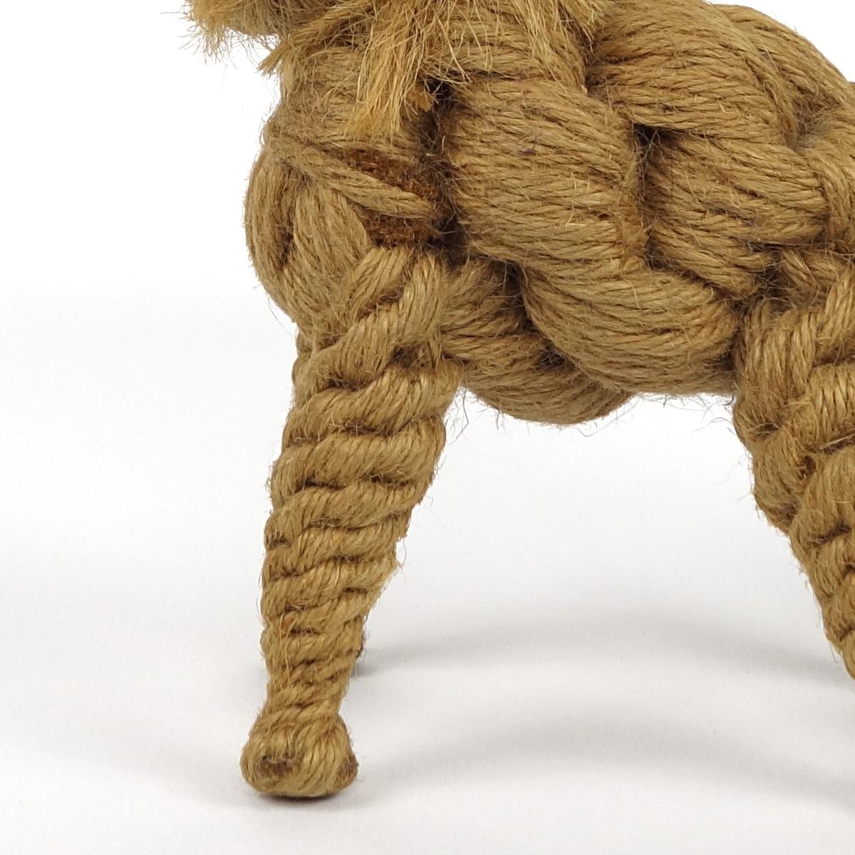 Mid-Century Modern Movable Elephant Made of Rope and Iron Wire by Jørgen Bloch For Sale 5