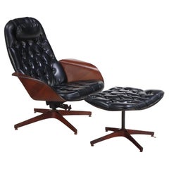 Mid Century Modern "Mr. Chair" & Ottoman by George Mulhauser for Plycraft, USA.