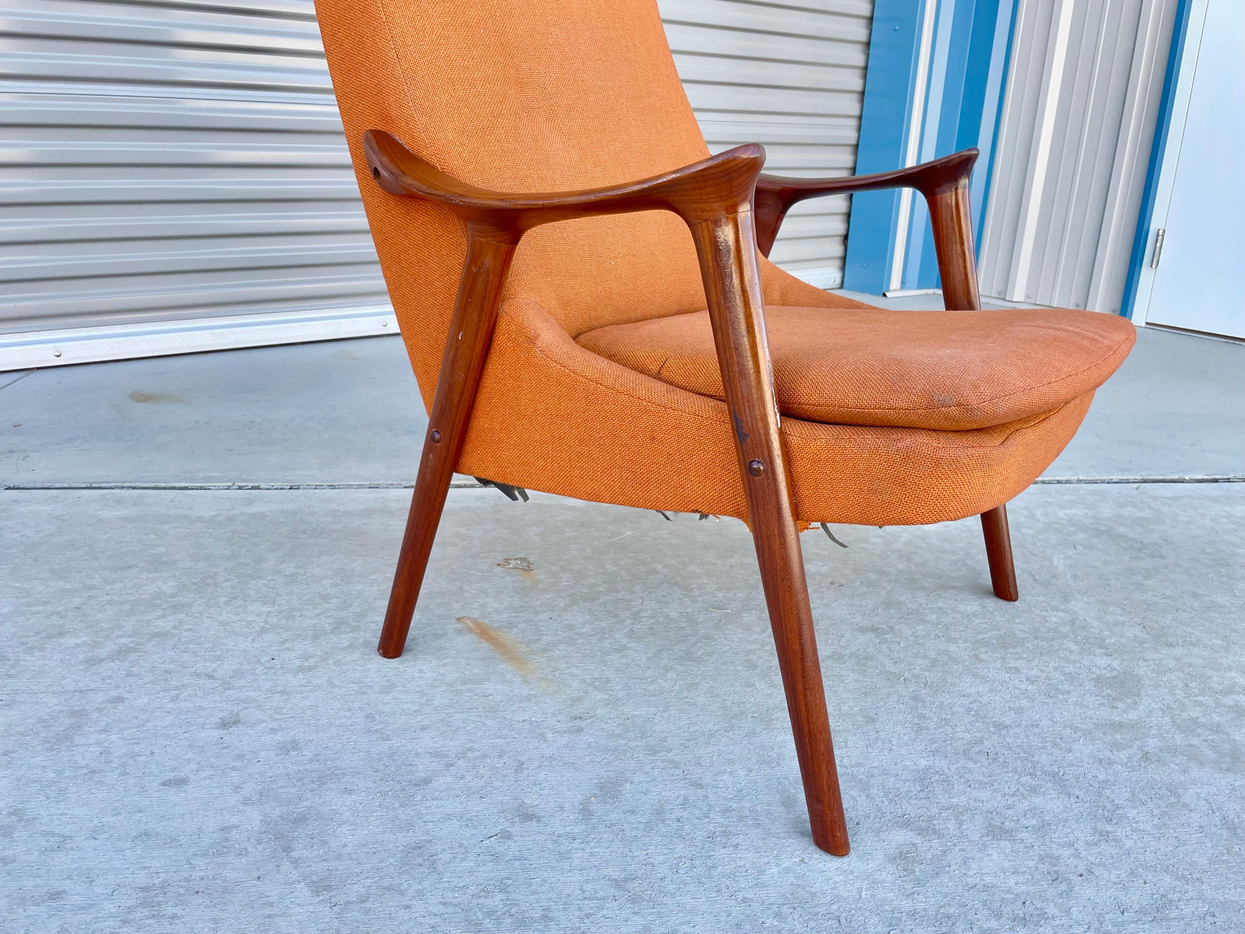 Fabric Mid-Century Modern Møre Lenestol Fabrikk 