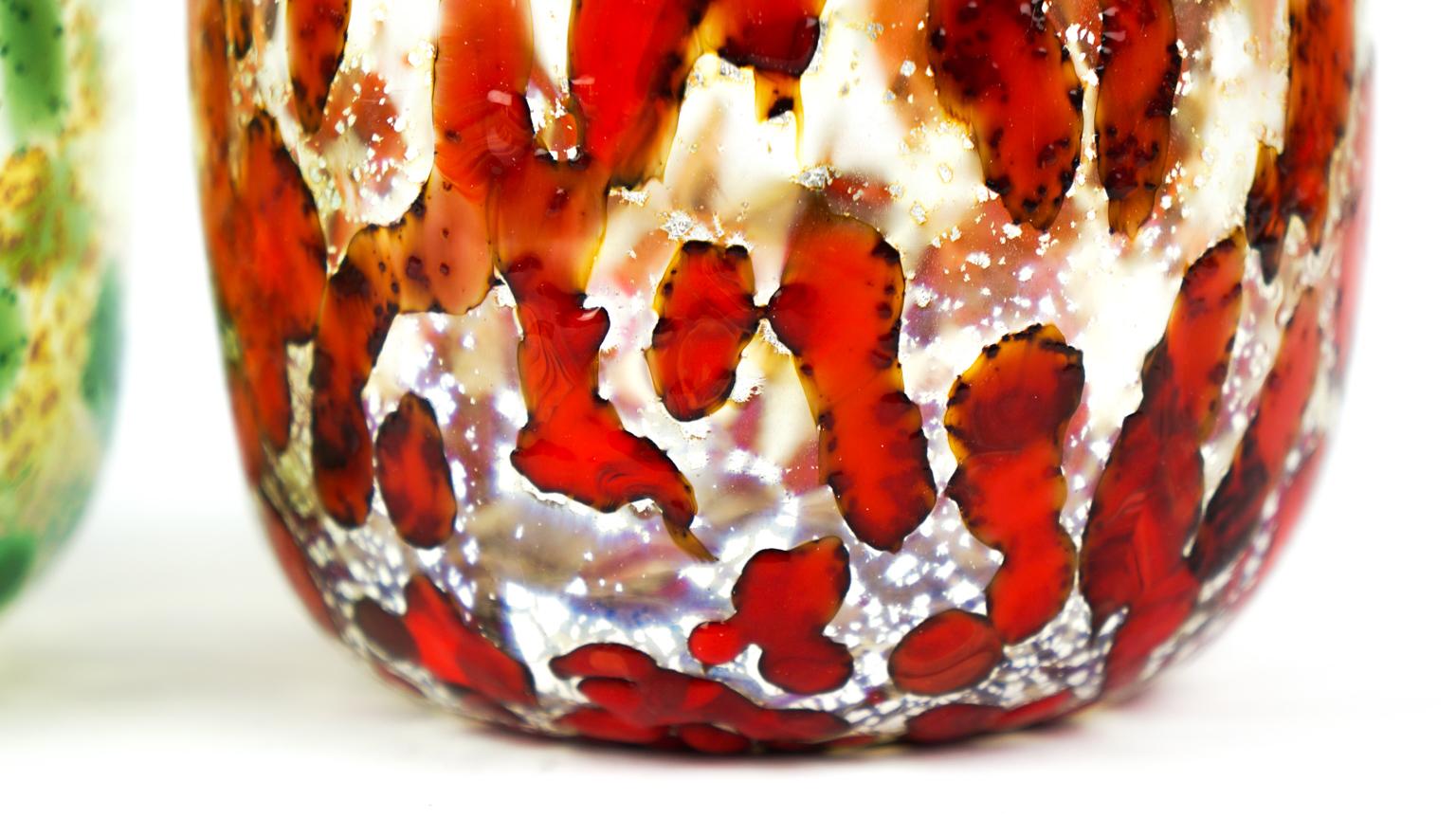Set di sei bicchieri da bere di Murano Tumbler in argento multicolore di A. Silver, metà secolo. in vendita 5
