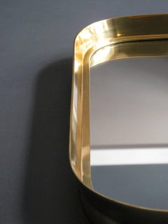 Mid-Century Modern "Münchner Zierspiegel" Wall Mirror with Heavy Brass Frame