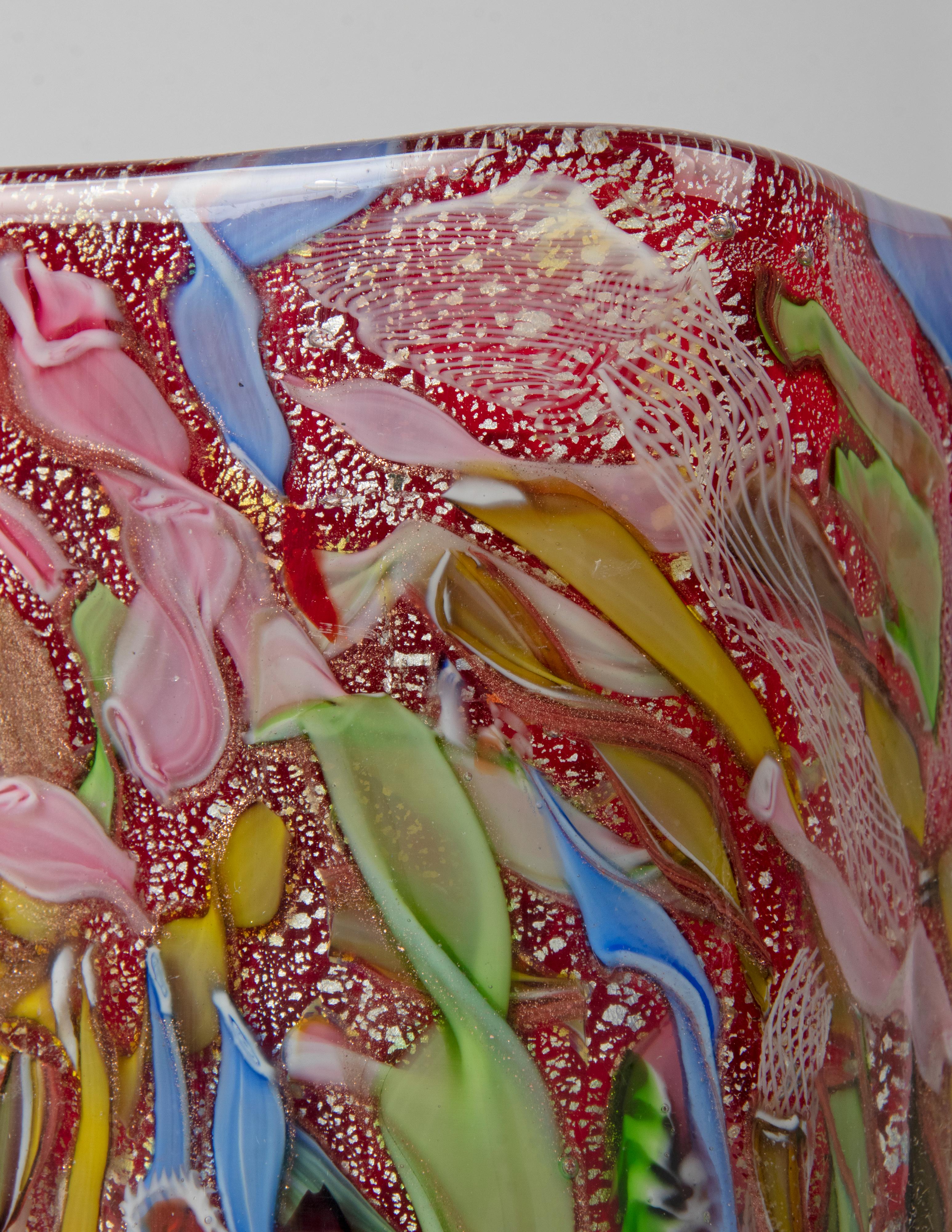Italian Mid-Century Modern Murano Art Glass Vase attr. to A.Ve.M