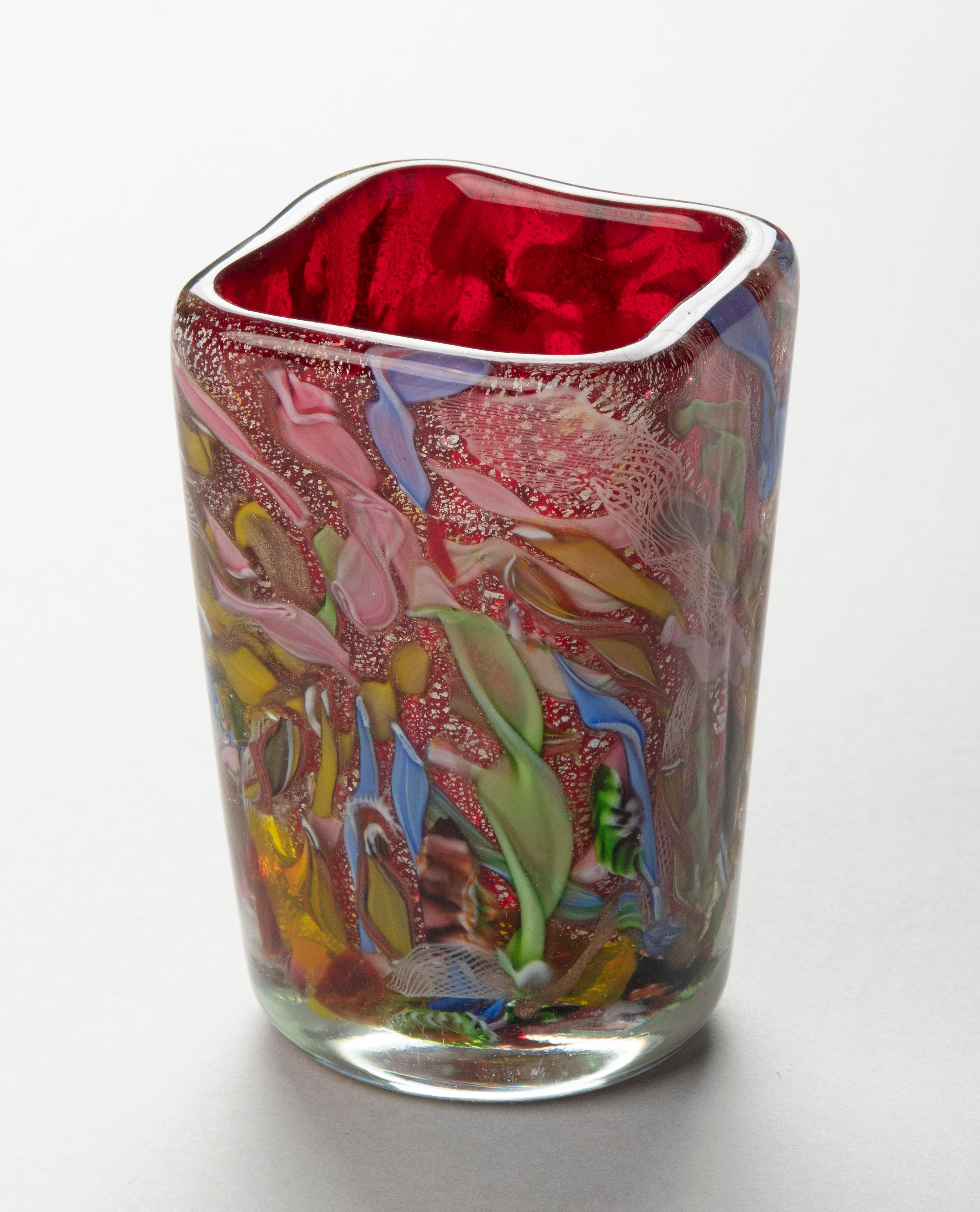 Mid-20th Century Mid-Century Modern Murano Art Glass Vase attr. to A.Ve.M
