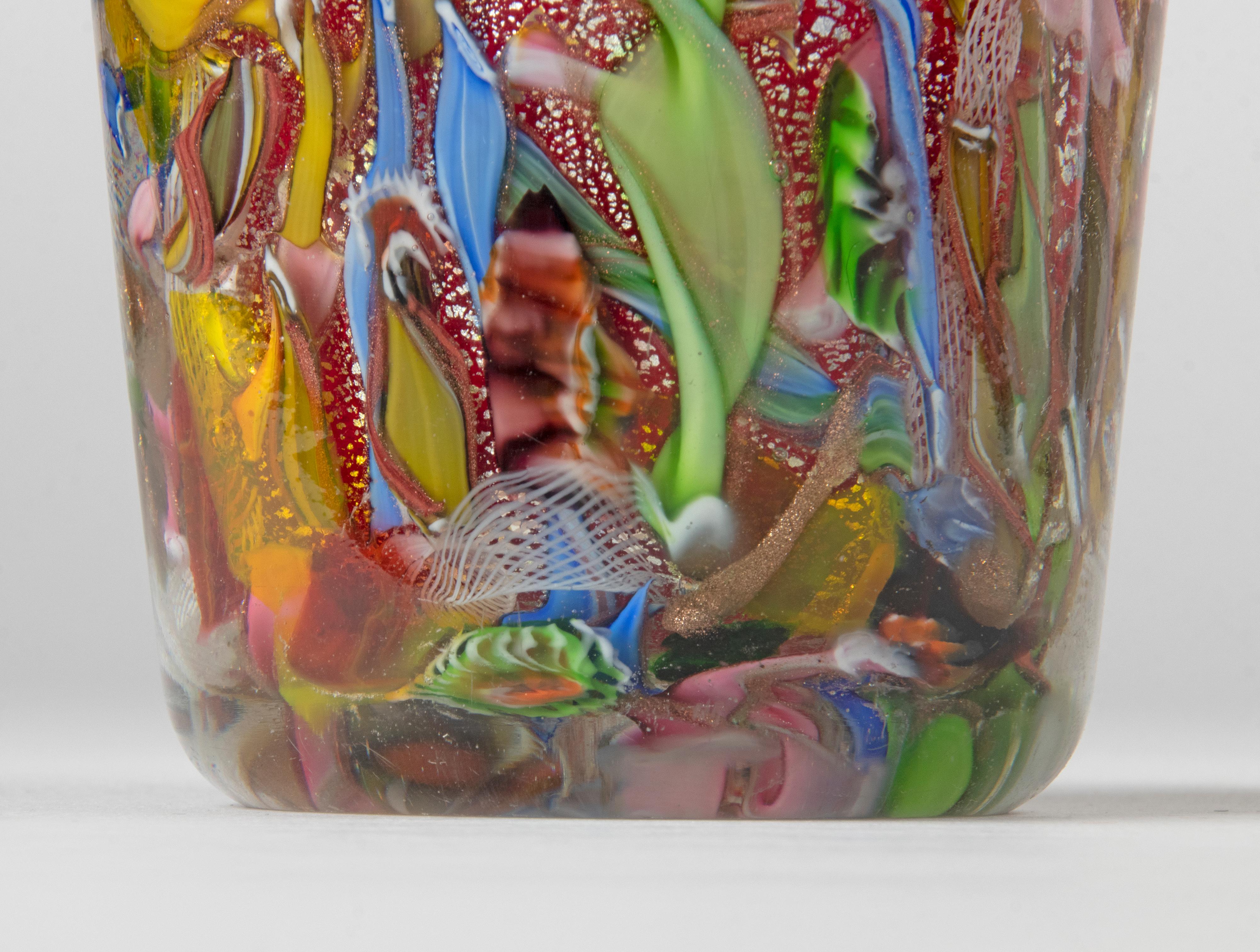 Mid-Century Modern Murano Art Glass Vase attr. to A.Ve.M 1