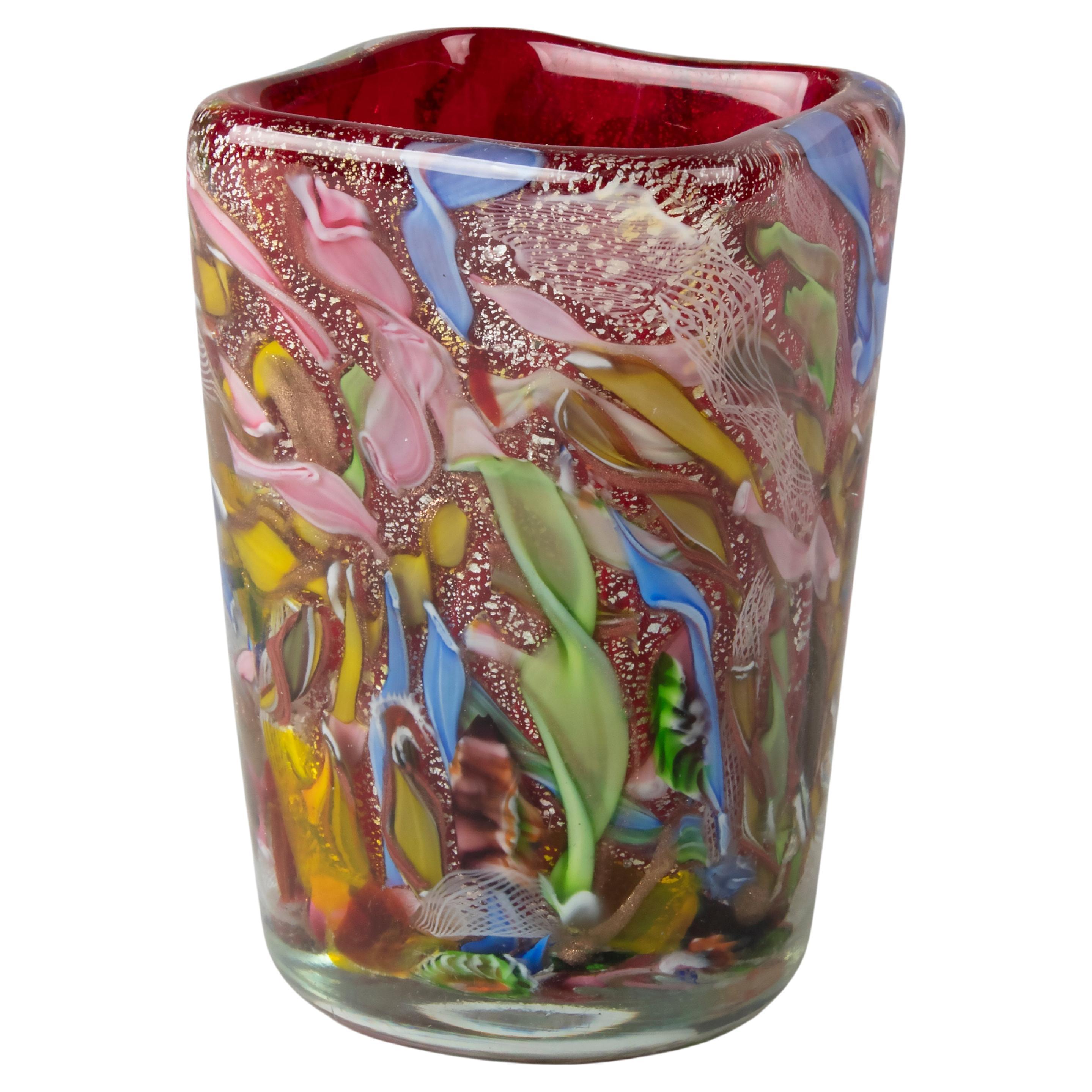 Mid-Century Modern Murano Art Glass Vase attr. to A.Ve.M