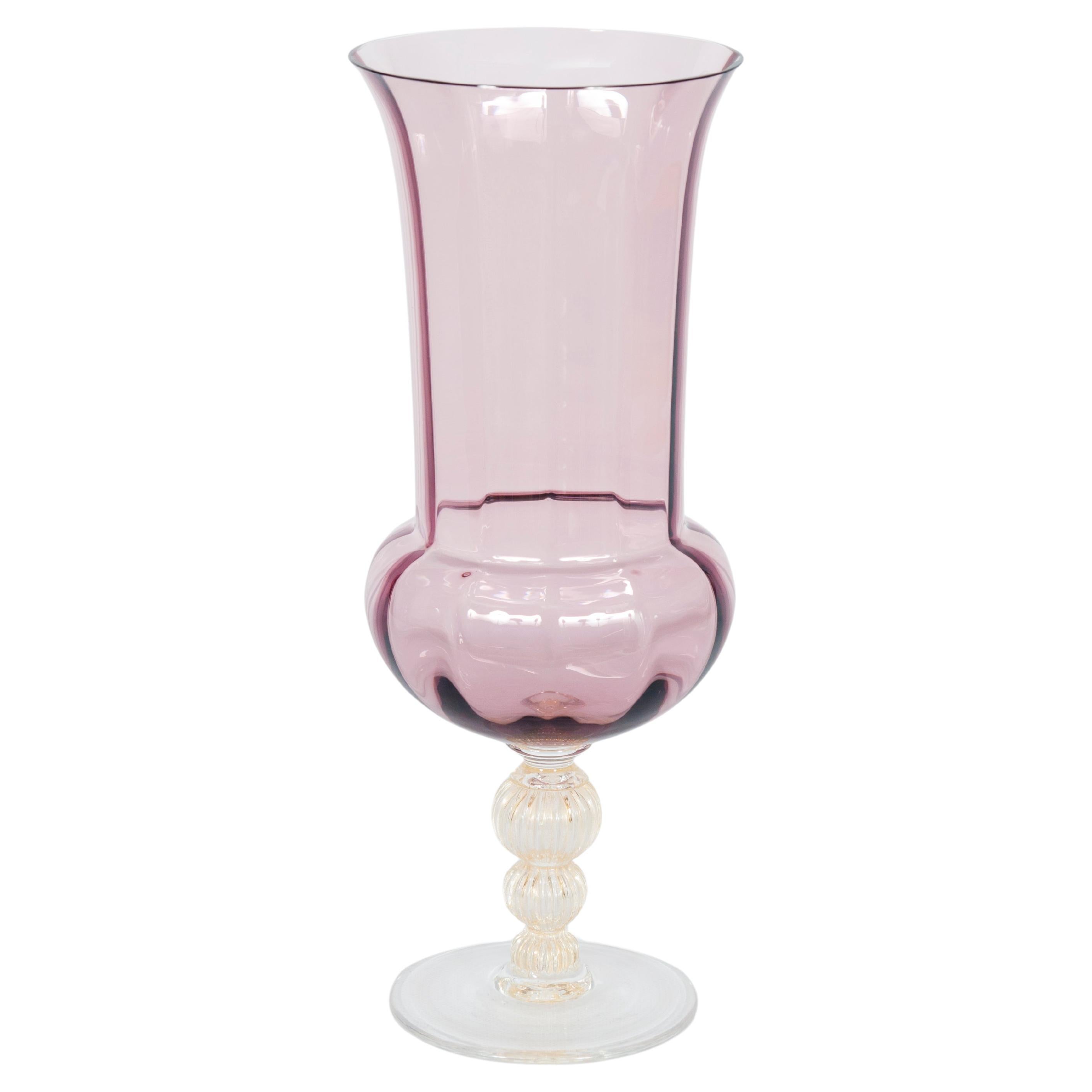 Mid-Century Modern Murano Art Glass Vase by Giovanni Dalla Fina, Circa 1970s