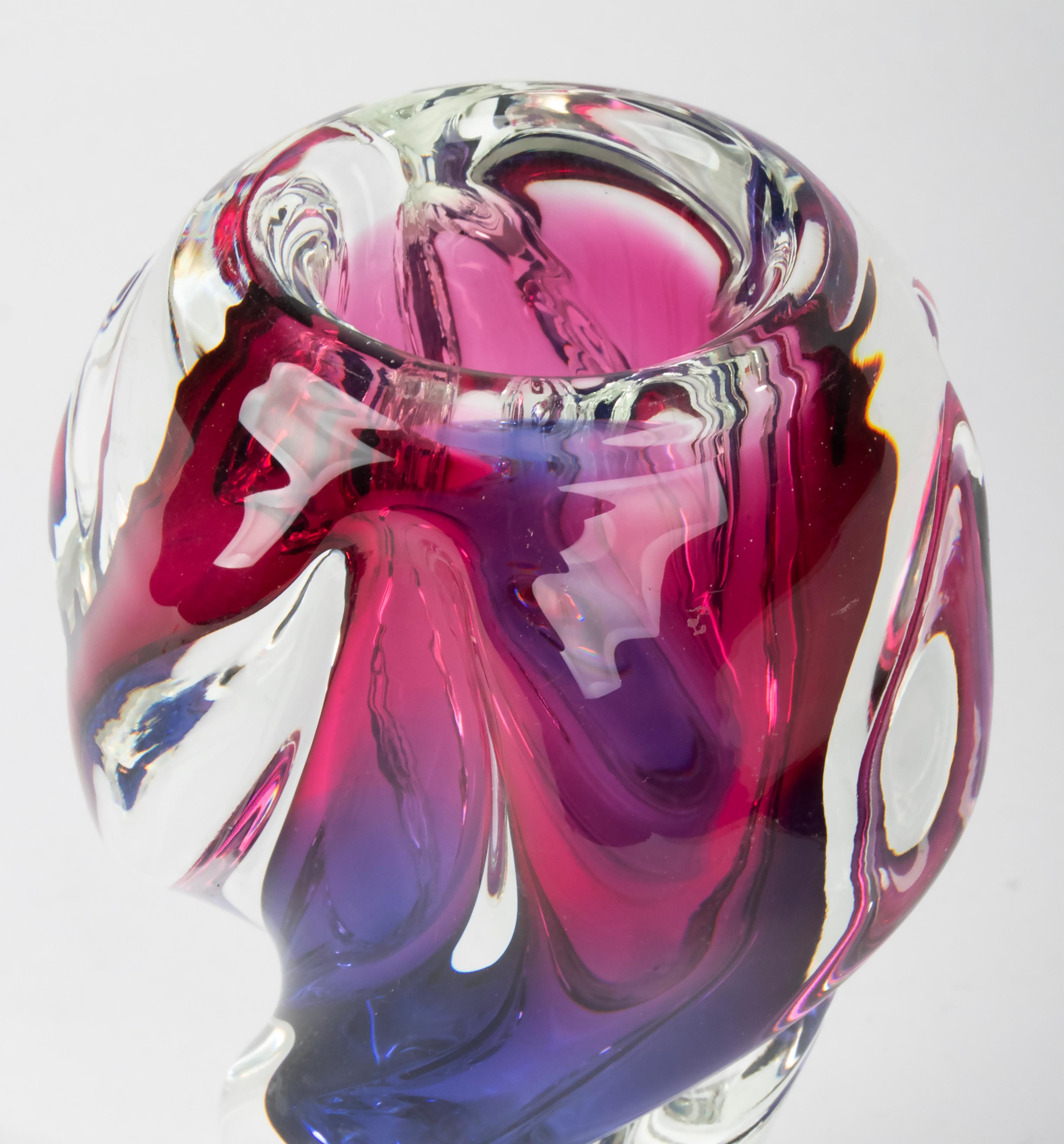 Mid Century Modern Murano Art Glass Vase 8
