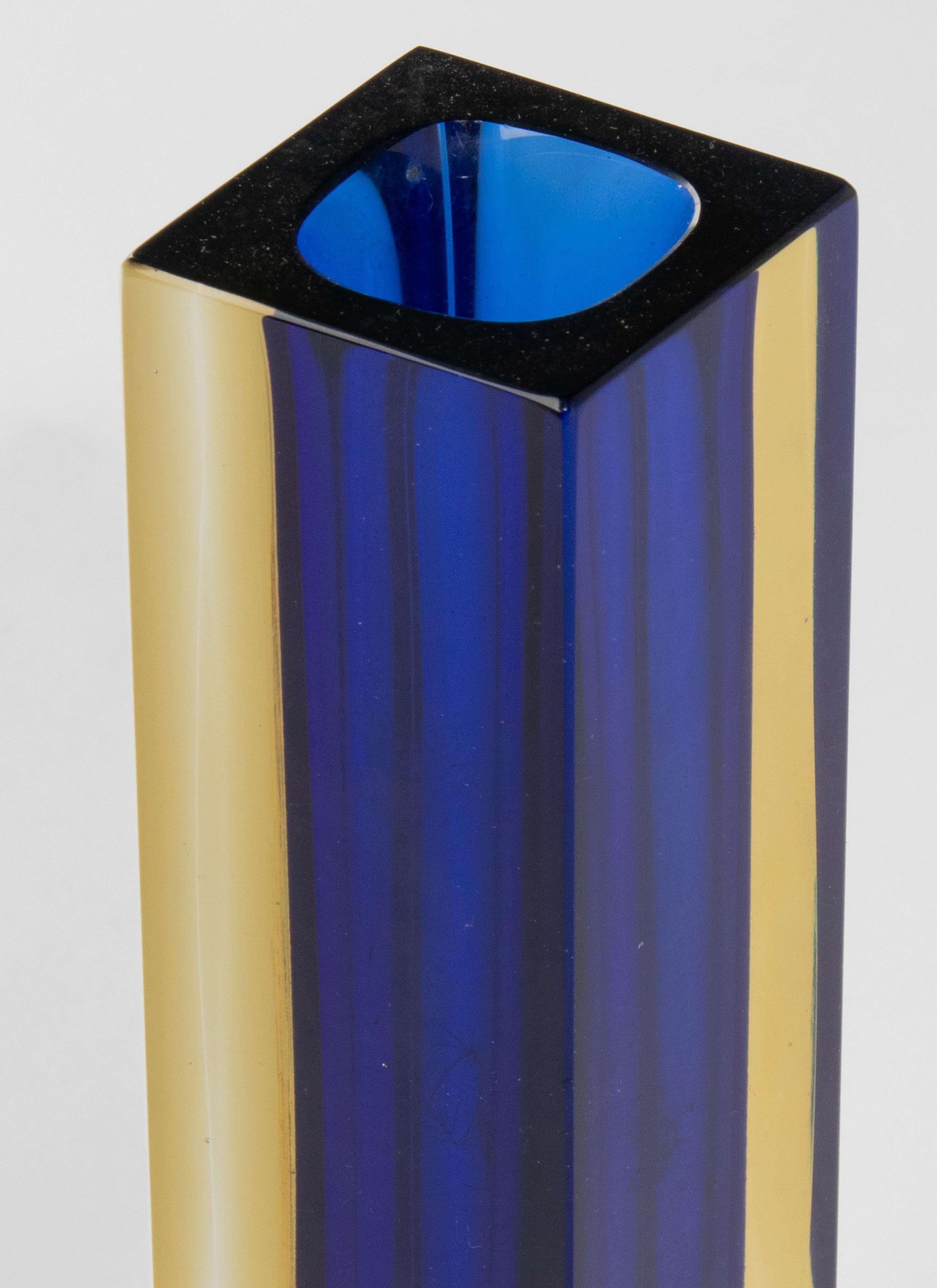 Mid-Century Modern Murano Art Glass Vase - Sommerso - Flavio Poli For Sale 7