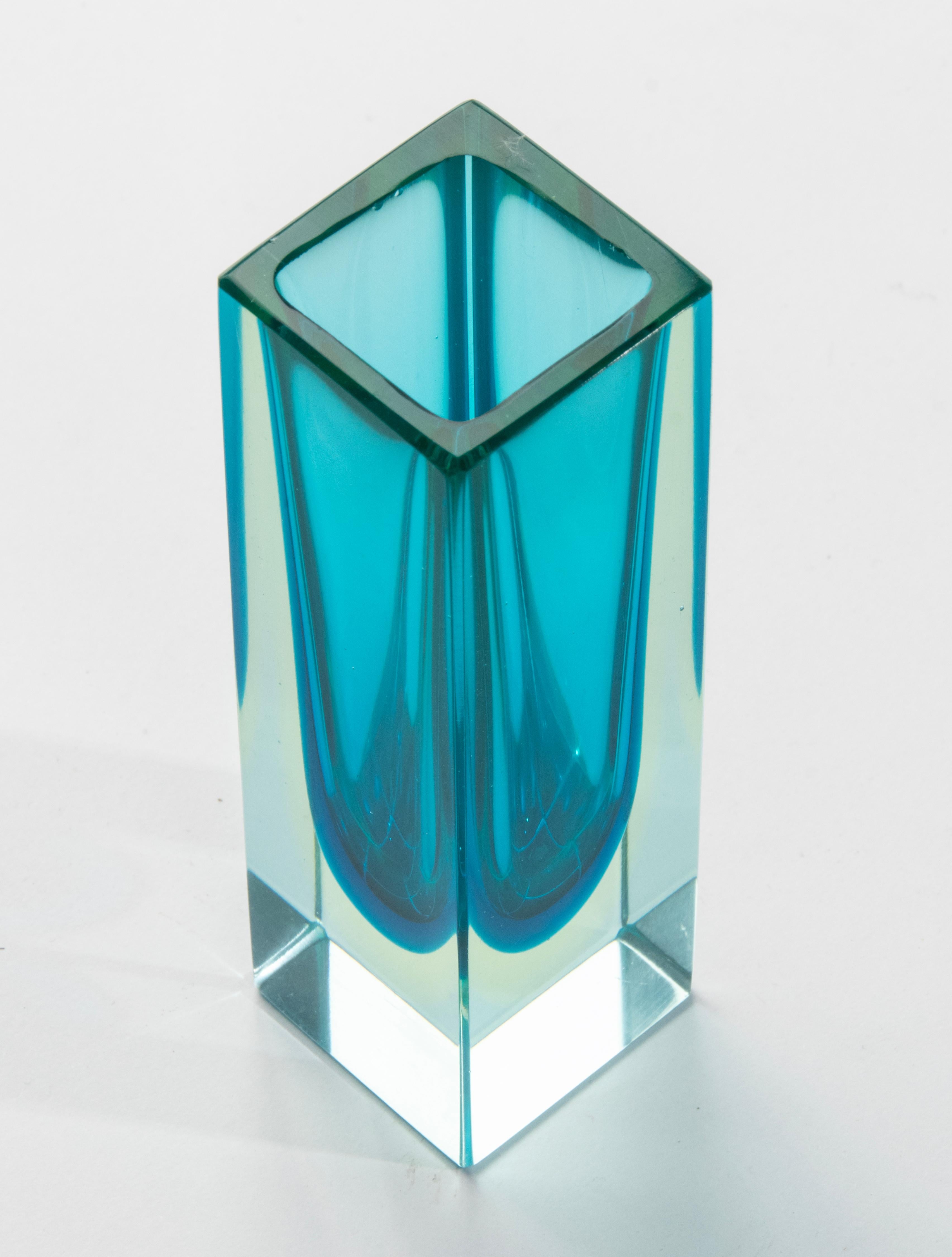 Mid-Century Modern Murano Art Glass Vase - Sommerso - Flavio Poli For Sale 1