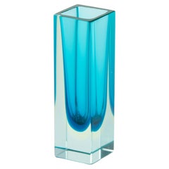 Vintage Mid-Century Modern Murano Art Glass Vase - Sommerso - Flavio Poli