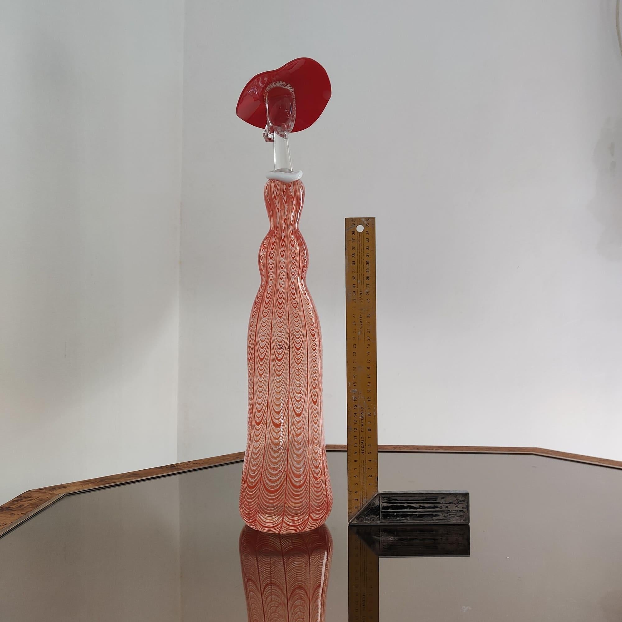 Mid-century modern murano art glass woman sculpture by Licio Zanetti Italy 1970 For Sale 3