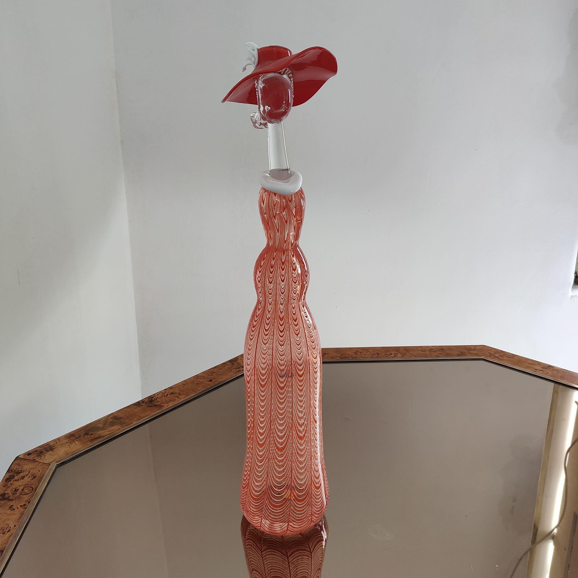 Mid-Century Modern Mid-century modern murano art glass woman sculpture by Licio Zanetti Italy 1970 For Sale