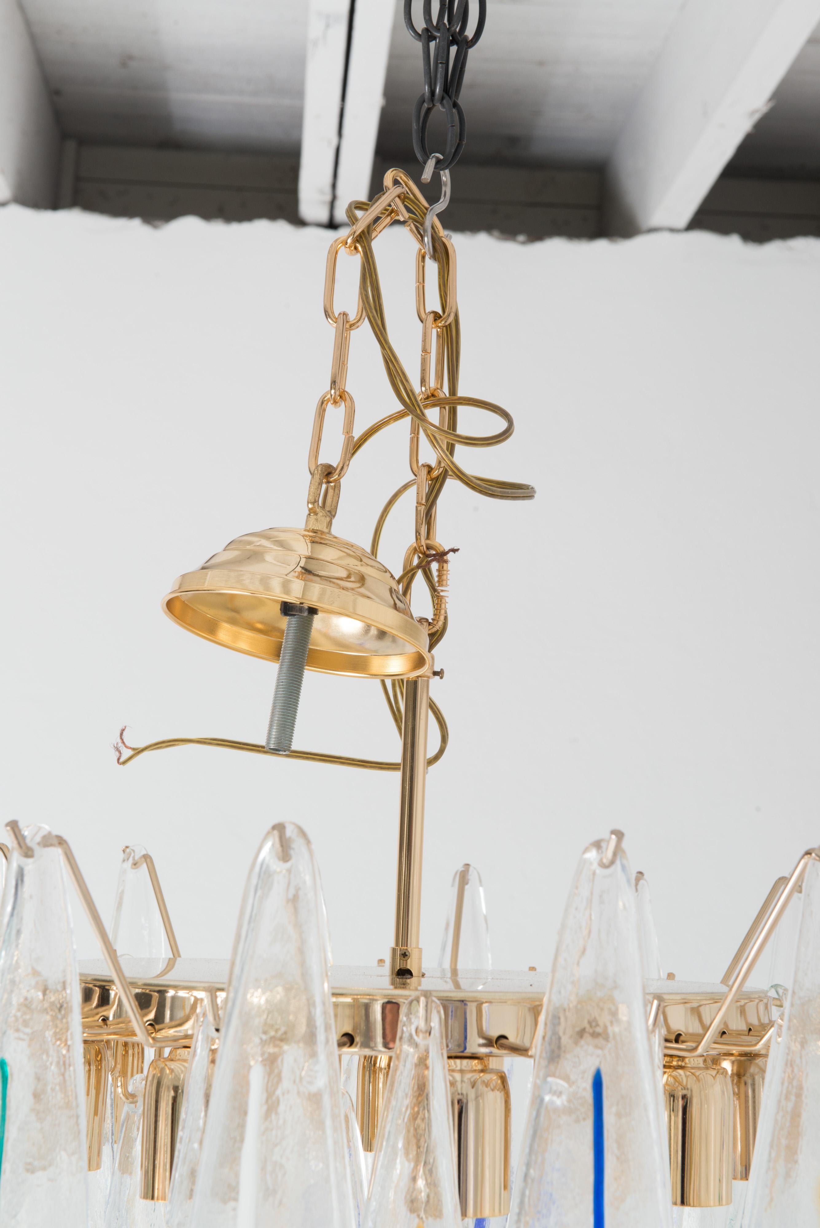 Mid-Century Modern Murano Blown Glass Chandelier, 1960s For Sale 4