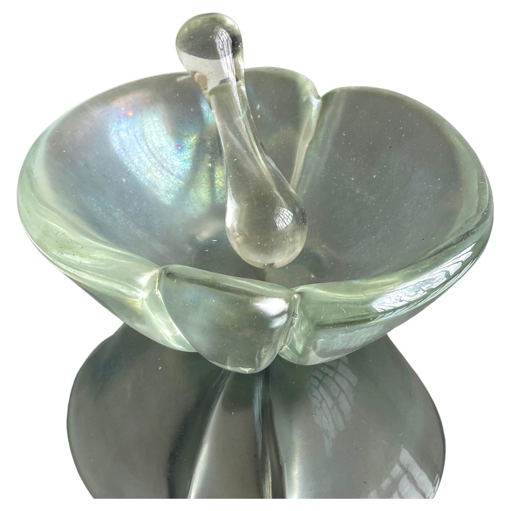 Couchtisch aus Muranoglas , Klarglas, 1940er Jahre Barovier , Sammlerstück