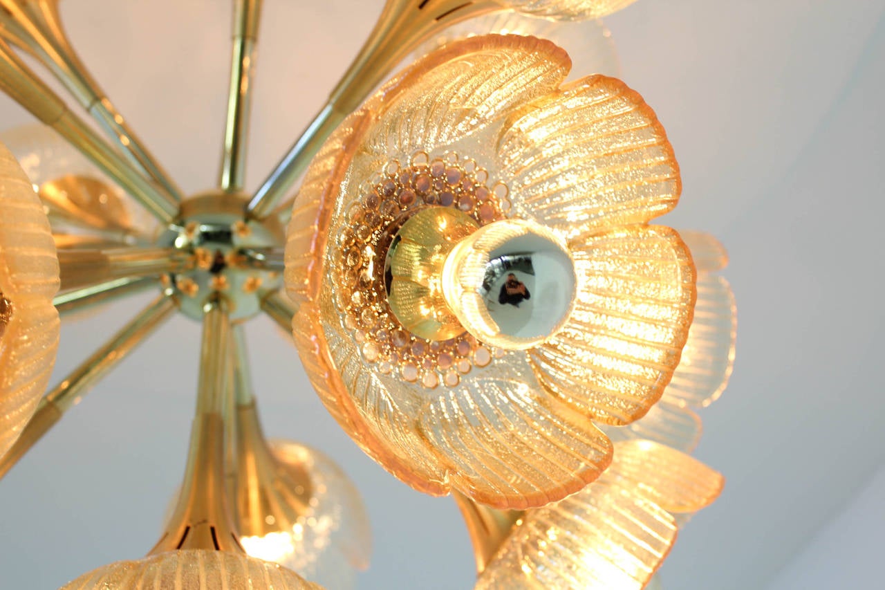 Mid-20th Century Mid-Century Modern Murano Chandelier in the Style of Gaetano Sciolari, 1960s