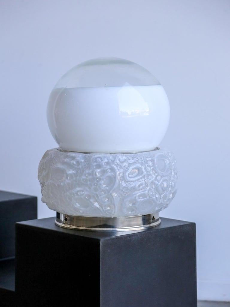 Murano & Chrome Osso Table Lamp by Mazzega In Good Condition For Sale In Byron Bay, NSW