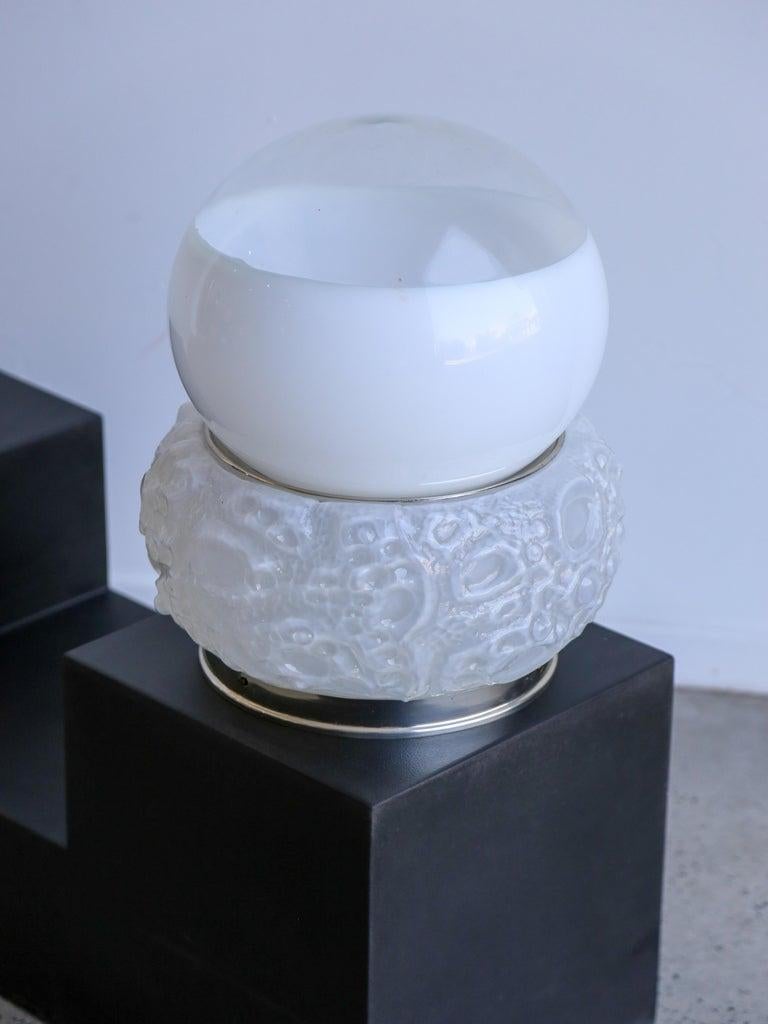 Late 20th Century Murano & Chrome Osso Table Lamp by Mazzega For Sale