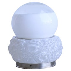 Murano & Chrome Osso Table Lamp by Mazzega