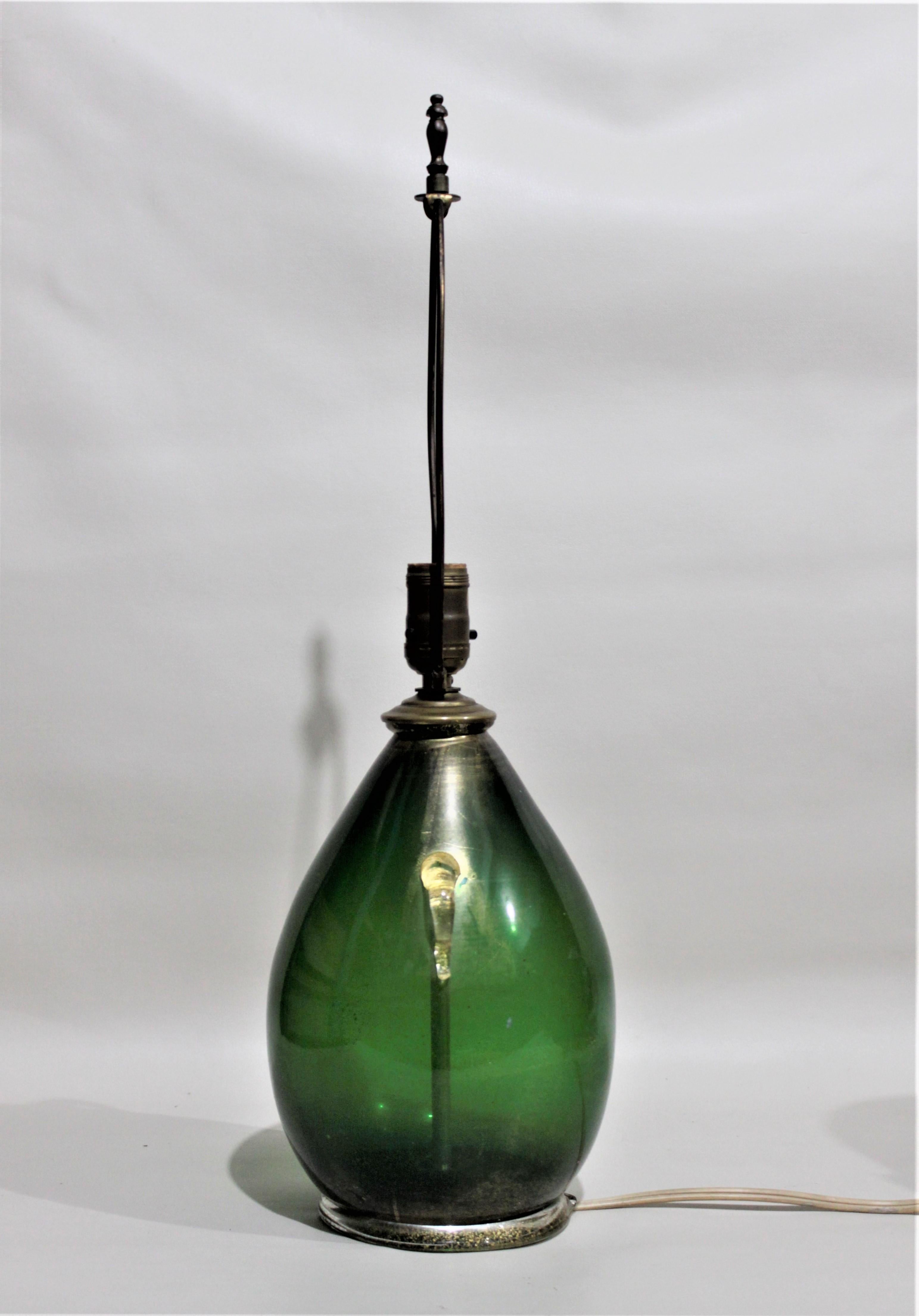 dark green lamp base