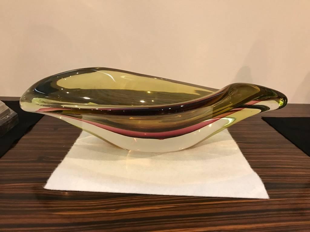 20th Century Mid-Century Modern Murano Decorative Glass Bowl